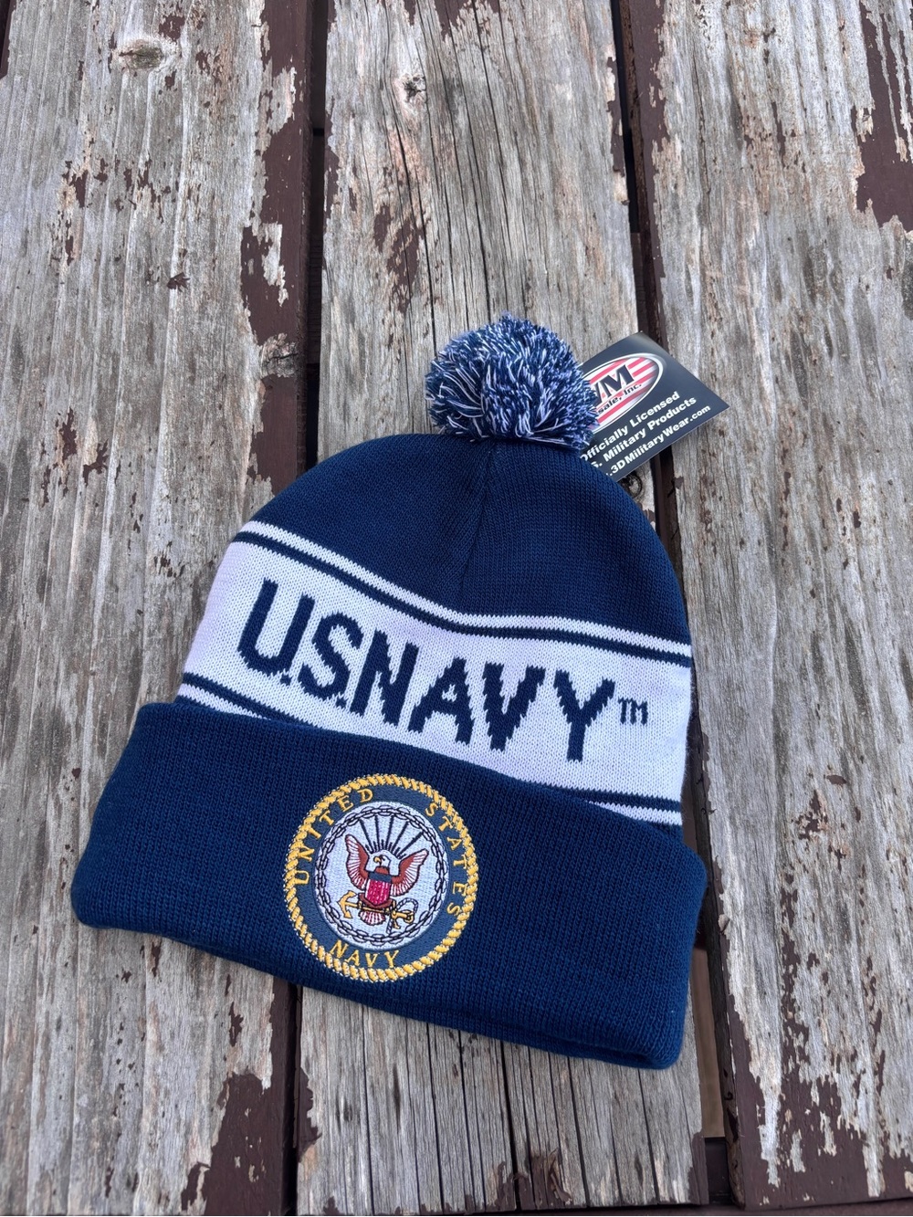 US Navy Official Licensed Pom Beanie NWT